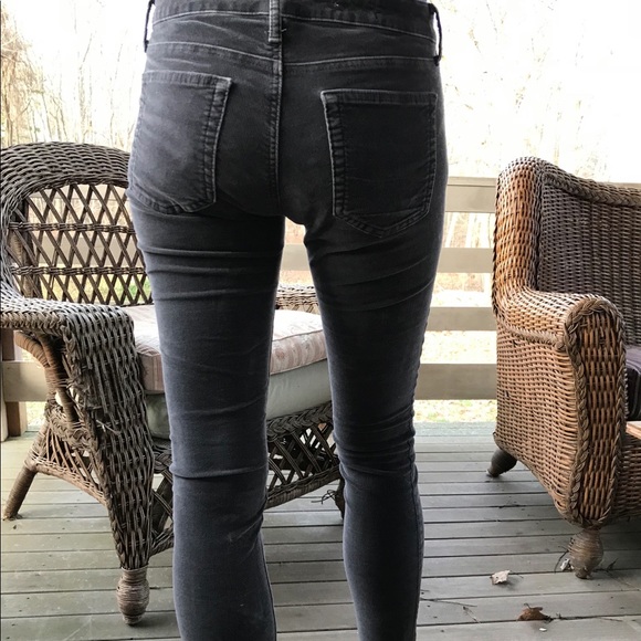 GAP Gray Velveteen Skinny Jeans Size 26 - Picture 2 of 4